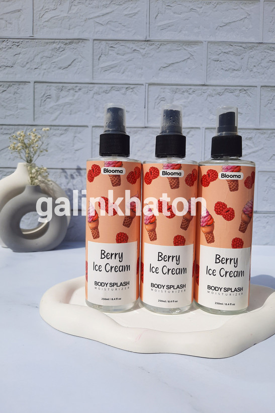 بادی اسپلش بلوما با رایحه بستنی شات توت، توتفرنگی و وانیل | ظاهر شیک با بستهبندی زنانه و جذاب