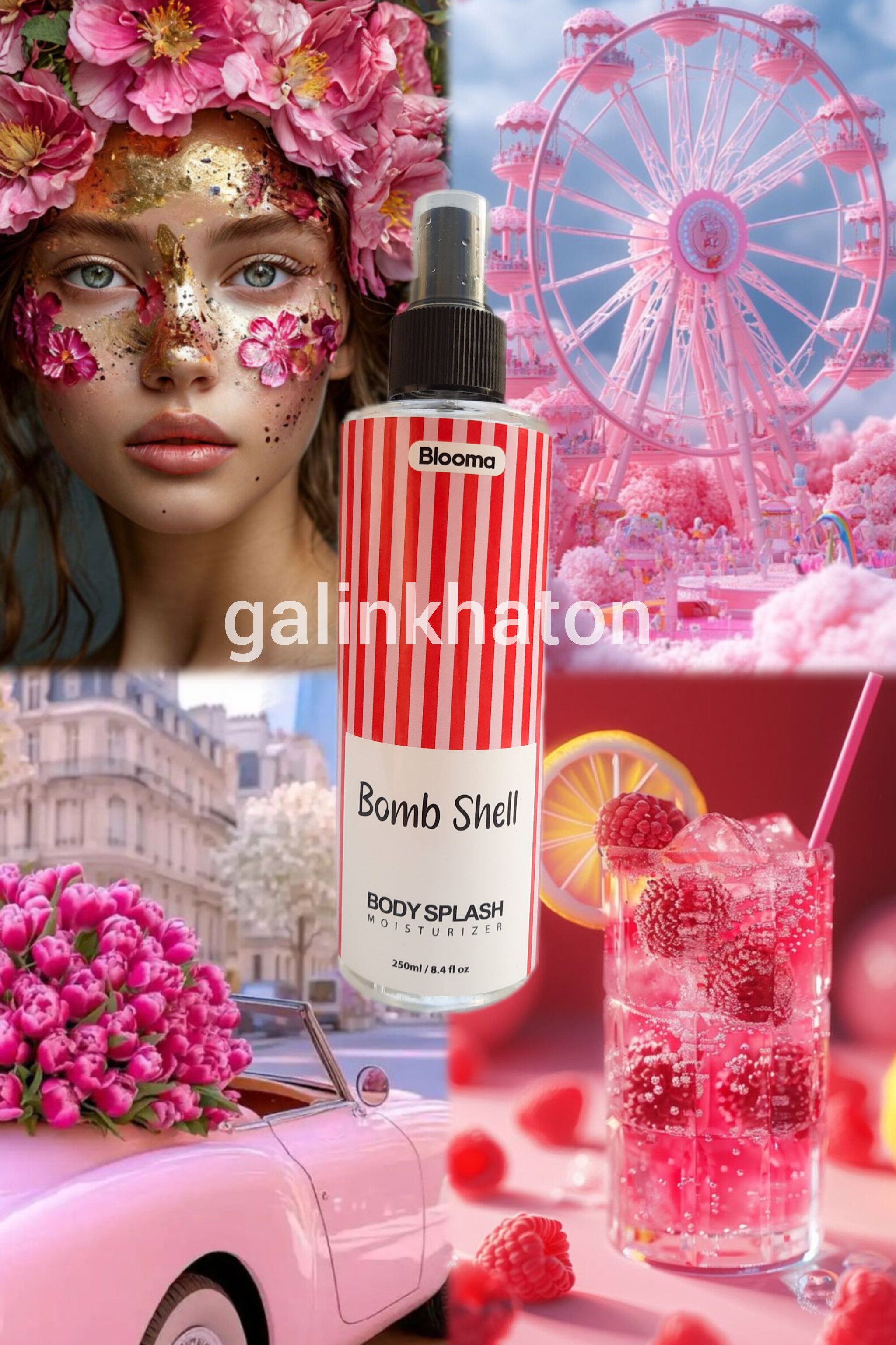 بادی اسپلش زنانه بامب‌شل – رایحه خنک و پرانرژی، مناسب استفاده روزانه | اسپری بدن خوشبو با دیزاین خاص