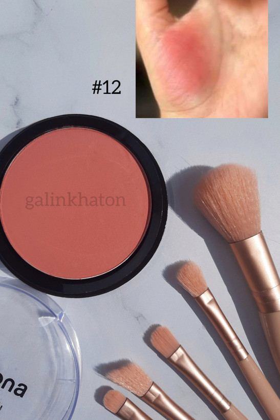 رژگونه مهرونا شماره ۱۲ | رنگ هلویی طبیعی با بافت ابریشمی و ماندگاری بالا