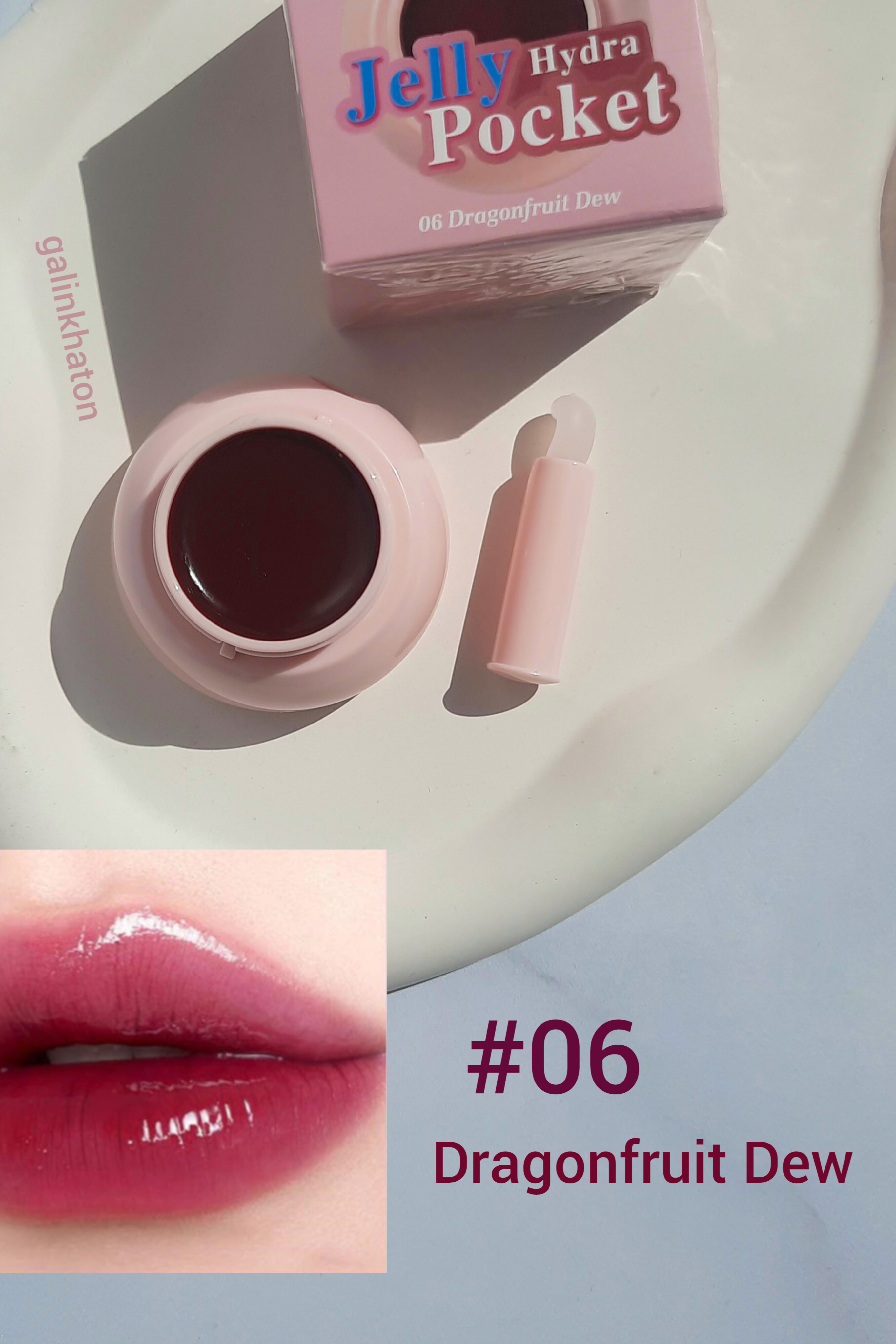 مربای لب شماره ۶ اولی بولا Dragonfruit Dew | تست ژورنالی روی لب | رژ مربای لب براق و خوشبو