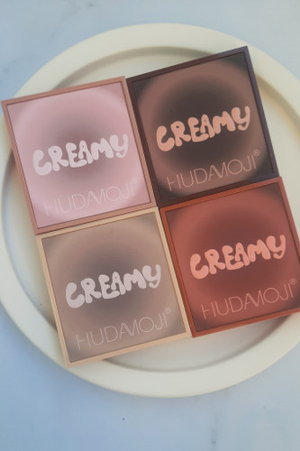 چهار پالت سایه ۹ رنگ کرمی هدی موجی روی شیپ سنگی سفید؛ با رنگبندی کامل برای آرایش چشم طبیعی و ماندگار