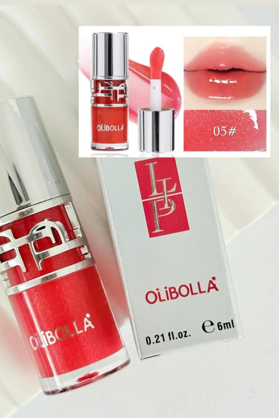 شاین لب اولی بولا شماره 5 در کنار جعبه با است رنگی ژلهای، نمای بالا و نور طبیعی